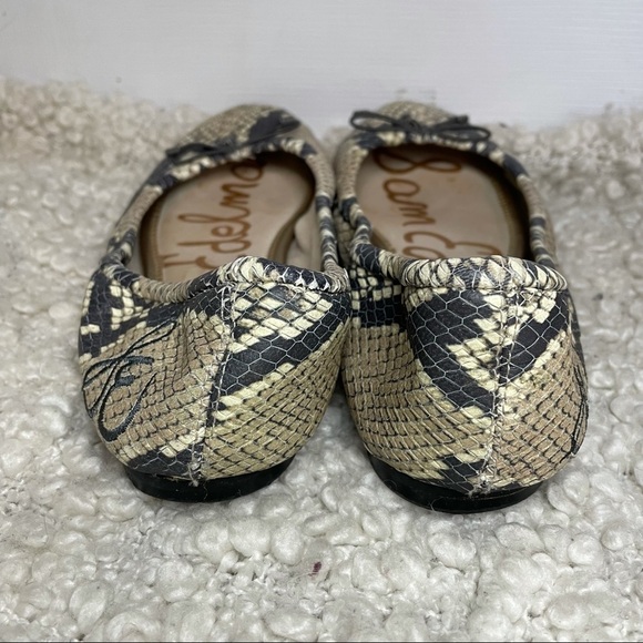 SAM Edelman Snakeskin Leather Ballet Flats size 6.5 - Picture 3 of 7